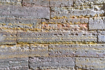 Brickwork 18th century. Abstract background of vintage bricks.