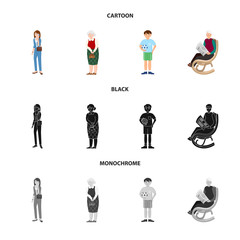Vector design of character and avatar  logo. Collection of character and portrait stock symbol for web.