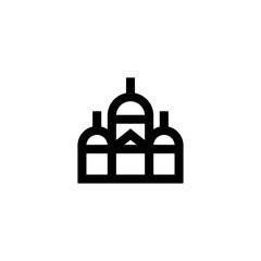 Church build icon. Christian sign