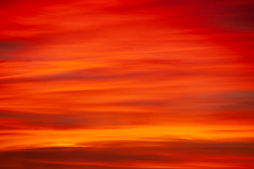 Bright orange sky
