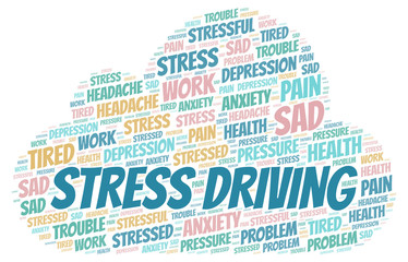 Obraz premium Stress Driving word cloud.