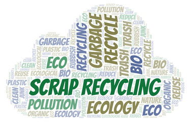 Obraz premium Scrap Recycling word cloud.