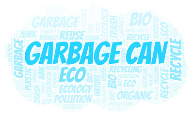 Fototapeta premium Garbage Can word cloud.