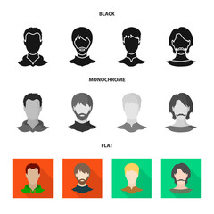 Vector illustration of professional and photo icon. Set of professional and profile stock symbol for web.