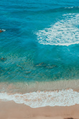 Fototapeta na wymiar ocean poster. water splash and beach