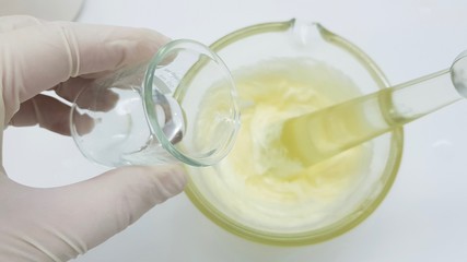 Ointment prescription in the pharmacy laboratory