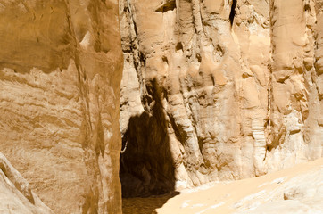 high rocky mountains in the desert in Egypt Dahab South Sinai