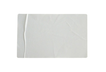 Sticker label isolated on white background with clipping path