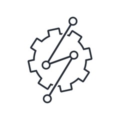 Technology. Vector linear icon.
