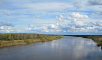 Landscape with river and forest