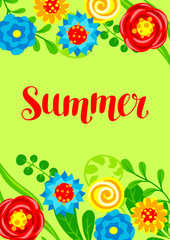 Background with summer flowers.