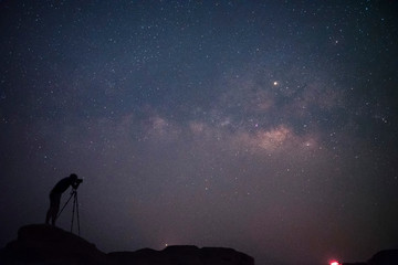 Photographer taking milk yway , Milky way hunter