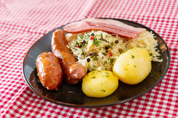 Central and Eastern European cuisines choucroute - sauerkraut with riesling