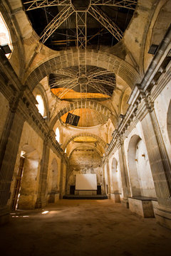 the ruins of Las Capuchinas convent, Antigua, Guatemala