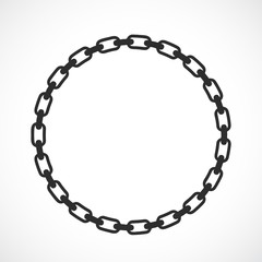 Chain round frame vector illustration