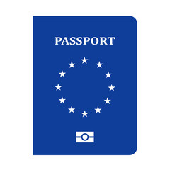 EU passport vector icon