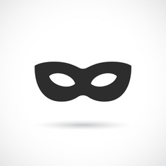 Black anonymous mask vector icon
