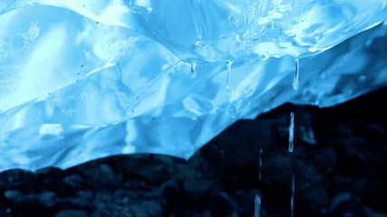 Amazing shot inside of an ice cave in Iceland