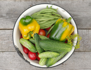 fresh vegetables on a plate