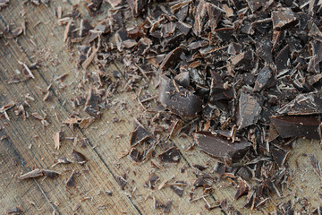 broken crusched chocolate