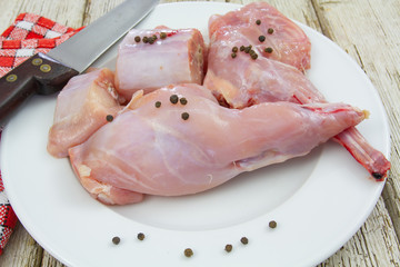 morceaux de lapin
