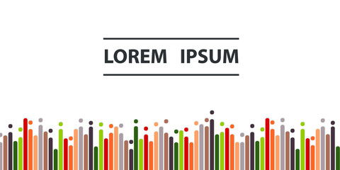 Colorful background with different lines. Pattern design for banner, poster, flyer, card, postcard, cover, brochure