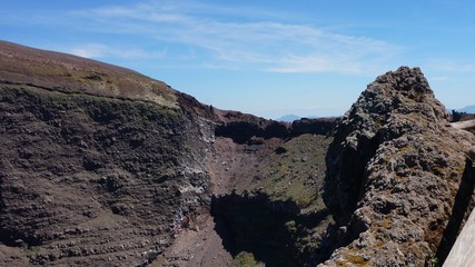 Vesuv Volcano crater and path around it