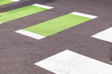 Fototapeta premium pedestrian crossing in white