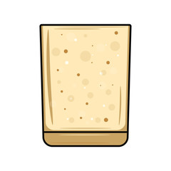 Glass of drink design. Vector illustration concept. Liquid with bubbles.