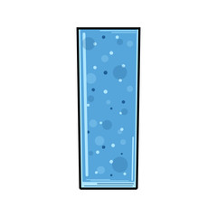 Glass of drink design. Vector illustration concept. Liquid with bubbles.
