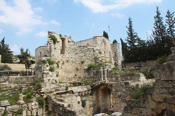 Fototapeta na wymiar The Pool of Bethesda in the Muslim Quarter of Jerusalem, Israel