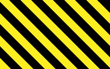 Caution or warning in black and yellow stripes