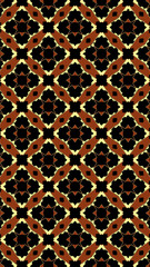 Ornate geometric pattern and abstract multicolored background
