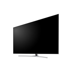 Realistic Curved TV monitor. Vector