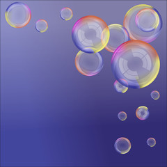 a rain of soap bubbles