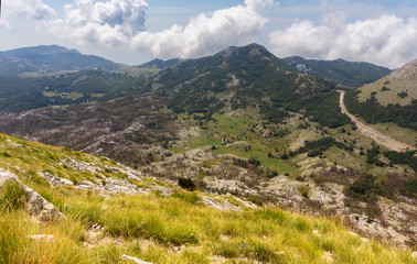 Fototapeta na wymiar Mountain landscape in National park Lovcen, Montenegro