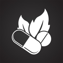 Phytoterapy icon on background for graphic and web design. Simple vector sign. Internet concept symbol for website button or mobile app.