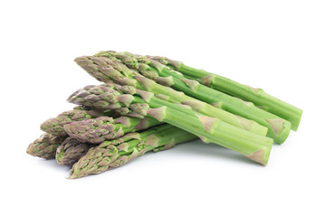 Asparagus on the white background