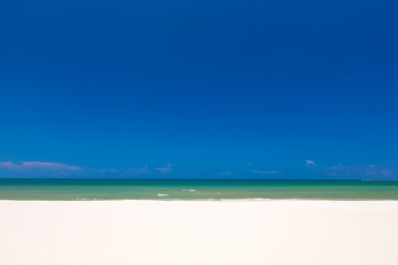 tropical beach in Sri Lanka . Summer holiday and vacation concept for tourism.