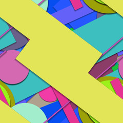 Flat material design - Creative vector trend seamless