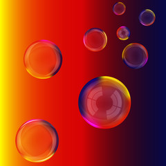 a rain of soap bubbles
