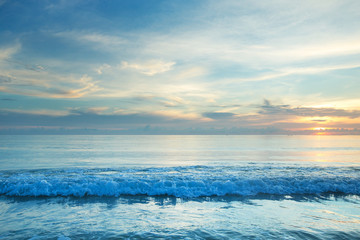 Beautiful sunset above the sea