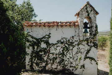 small chapel with creeper