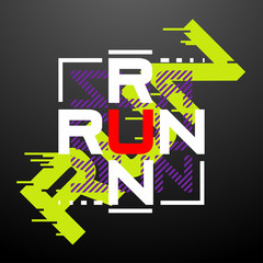 run color poster