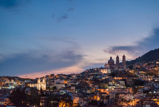 View of Taxco in Guerrero, Mexico.