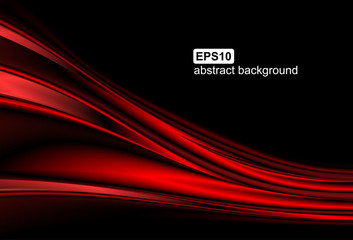 Vector abstract red wave background