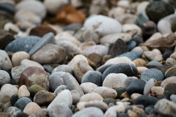 The texture of the stones, gravel beach.
