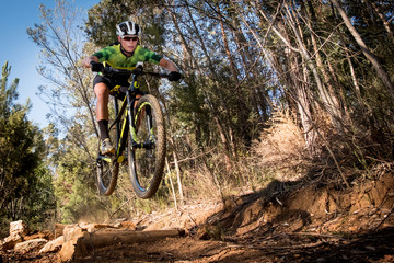 Naklejka premium teenage mountain bike rider