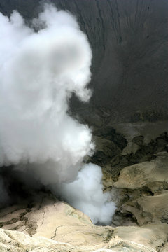  Inside the crator of Gunung Bromo Volcano Java Indonesia