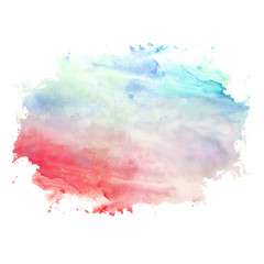 Colorful bright watercolor stain drips. Abstract illustration on a white background. Grunge color for banner